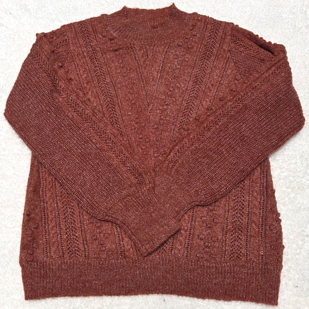 Belldini Women's Rust Mock Turtleneck Sweater‎